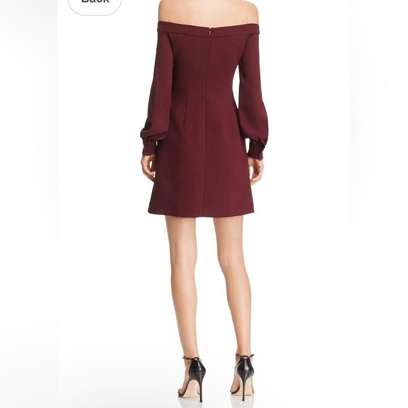 JILL by JILLSTUART Women's Off The Shoulder Burgundy Raisin Dress SZ 6 Cocktail - Picture 2 of 9